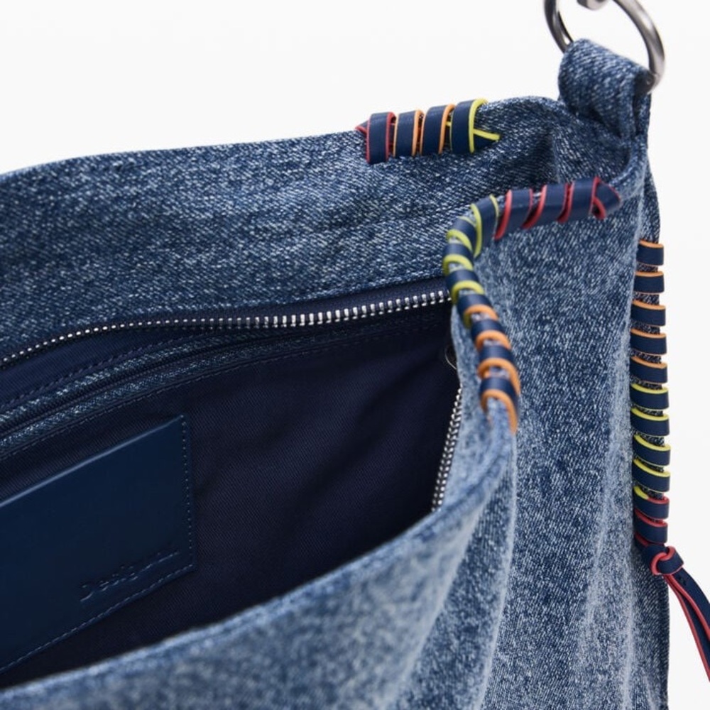 NWT Desigual Blue Denim Shoulder Bag and Heart Coin Pouch 2026 collection 🌱 - Picture 5 of 16